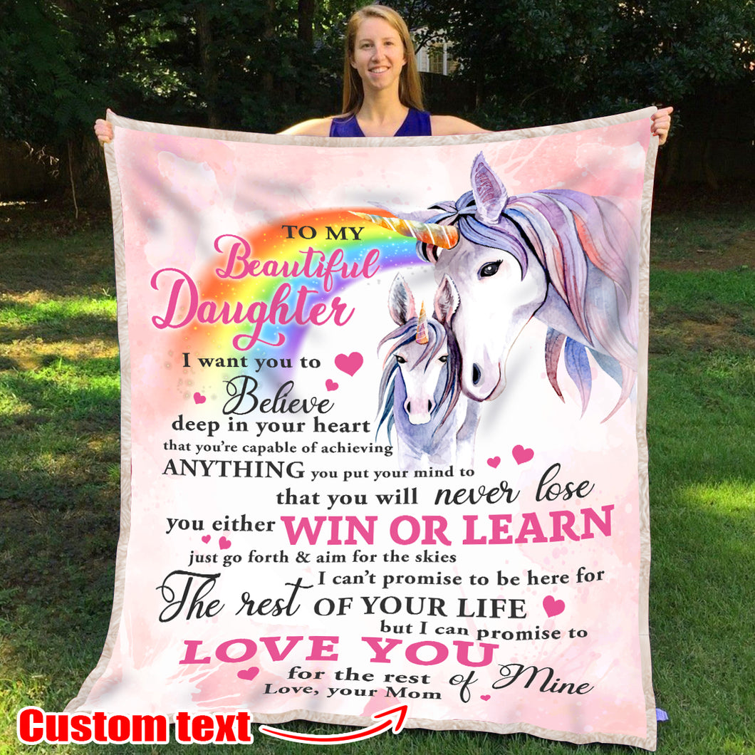 Personalized Mother Blanket Gift For Daughter