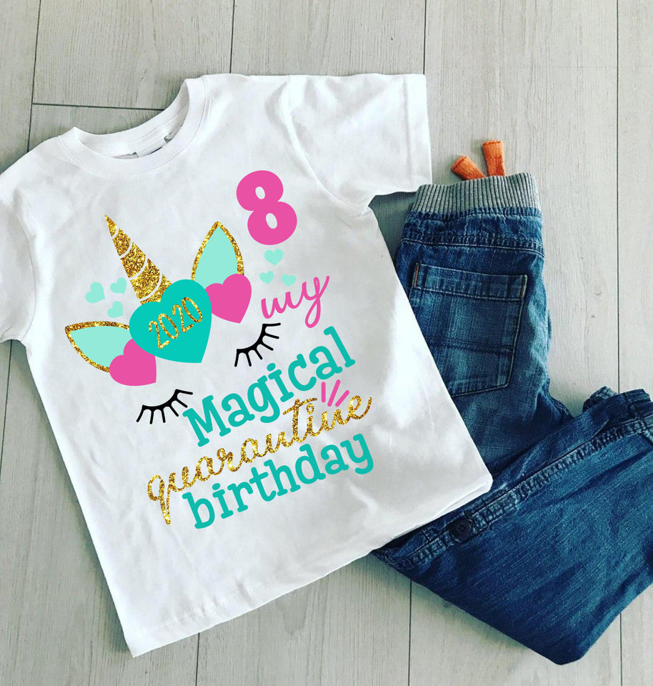 Magical Unicorn Birthday 100% Cotton T-Shirt
