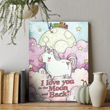 I Love You To The Moon And Back Unicorn Gift