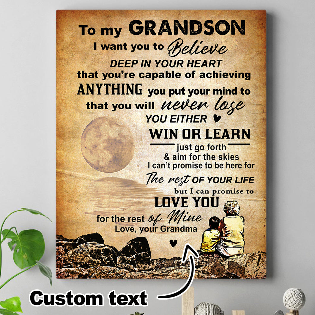 Personalized Grandma Poster Gift For GrandSon