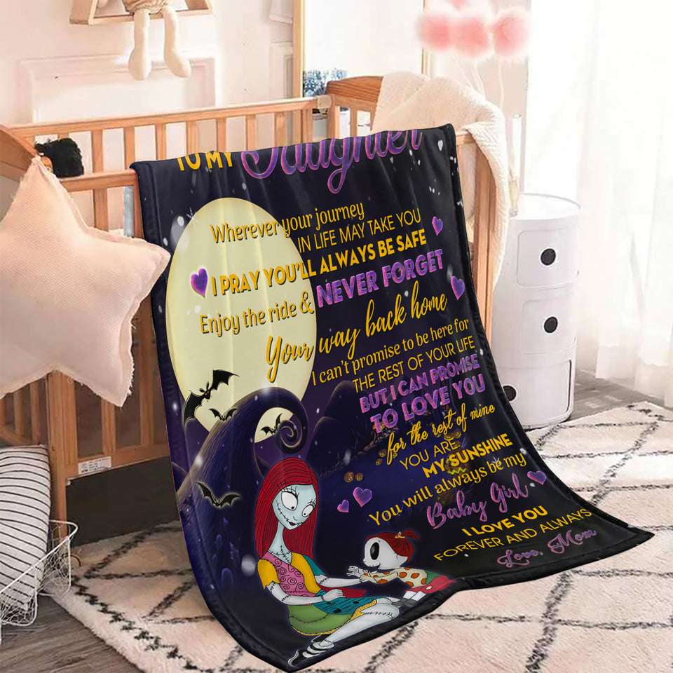 Personalized To My Daughter Nightmare Before Christmas Blanket