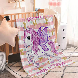 Personalized Minnie Unicorn Blanket Gift For Girls