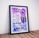 Personalized Mother Dreamcatcher Poster Gift For Daughter