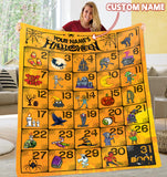 Personalized 31 Days Halloween Blanket, Gift Halloween