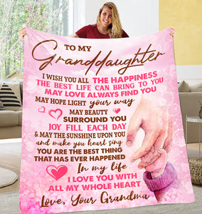 To My Granddaughter Gift from Grandma Blanket