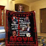 Personalized This Is My Halloween Movie Watching Blanket, Halloween Gift