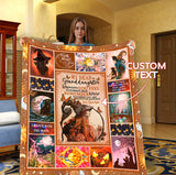 Personalized My Dear Granddaughter Witch Black Cat Blanket2 , Halloween Gift