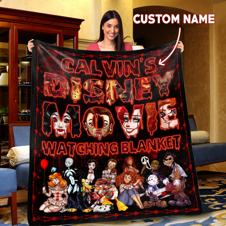Personalized This Is My Disney Movie Watching Blanket, Halloween Gift