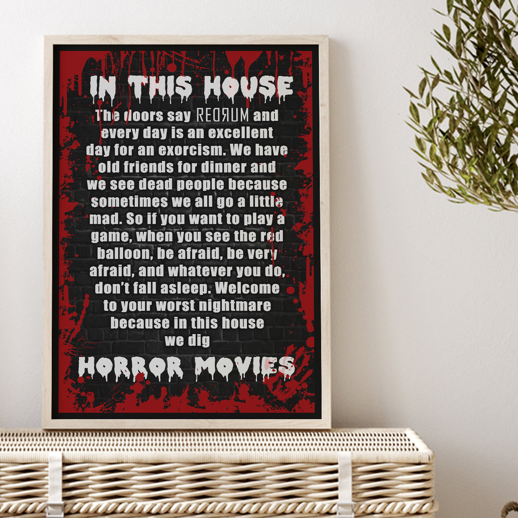 This House Blood Horror Movie Poster