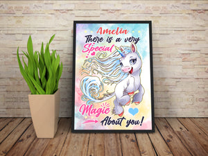 Custom Name There Is A Very Special Magic About You Unicorn Poster