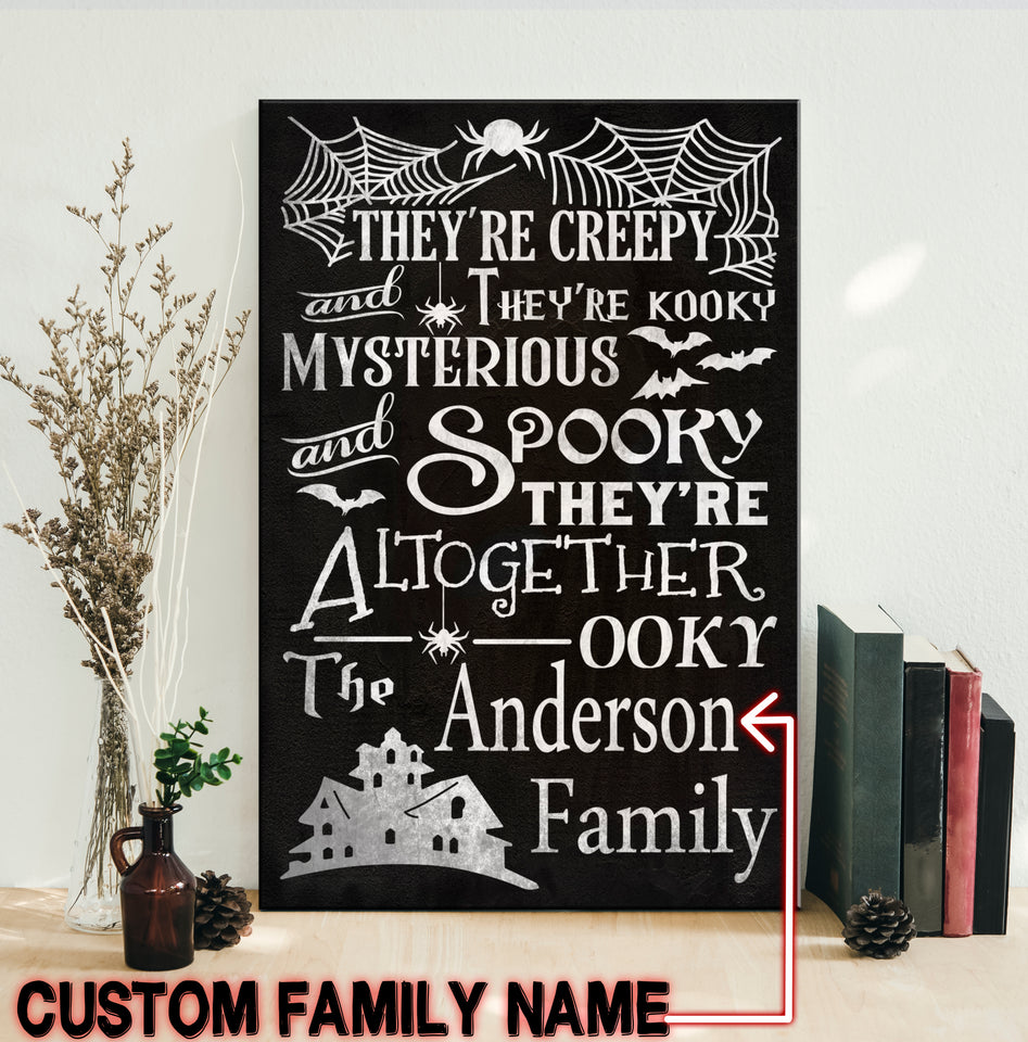 Custom Family Name Adams Family poster