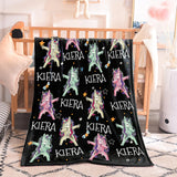 Personalized Unicorn Dabbing Blanket Gift For Girls, Halloween Gift