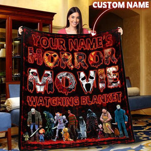 PERSONALIZED HORROR MOVIE WATCHING BLANKET 1