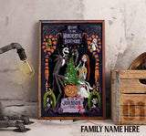 Personalized Family House Nightmare Before Christmas Poster