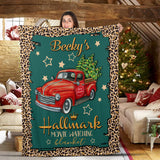 Personalized This Is My Hallmark Movie Watching Blanket, Leopard Blanket, Xmas Blanket Gift Ideas